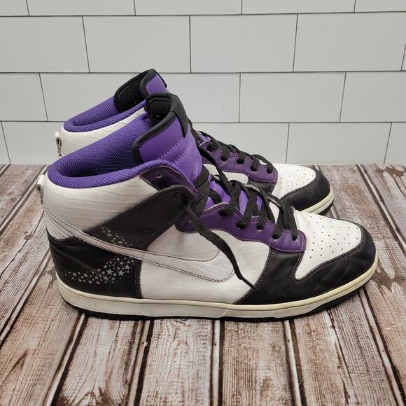 Nike Dunk High Premium Purple Black White Stars Men\'s Size 13 312786-011 main image 8